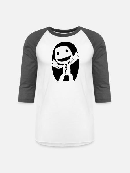 Little Big Planet - Unisex Baseball T-Shirt - white/charcoal