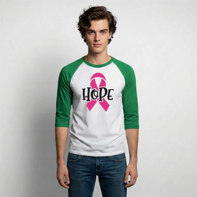 Hope Ribbon October Breast Cancer Awareness Month