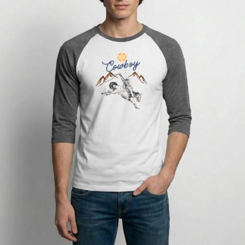 Wild West Cowboy Ride - Unisex Baseball T-Shirt