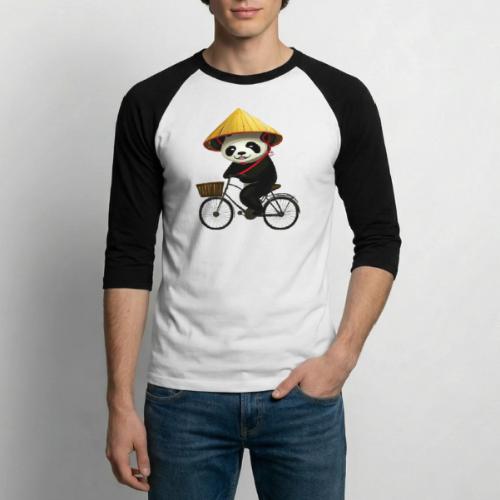 Panda Biking - Unisex Baseball T-Shirt