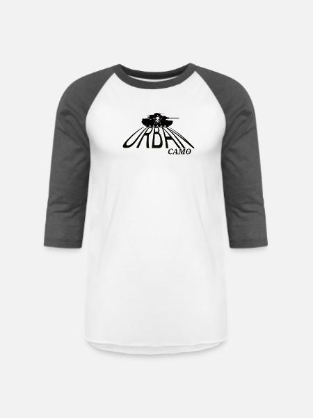 Urban Camo Tank - Unisex Baseball T-Shirt - white/charcoal