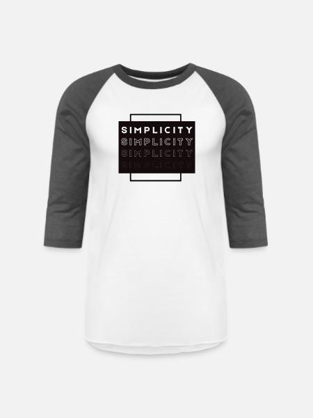 Simplicity - Unisex Baseball T-Shirt - white/charcoal