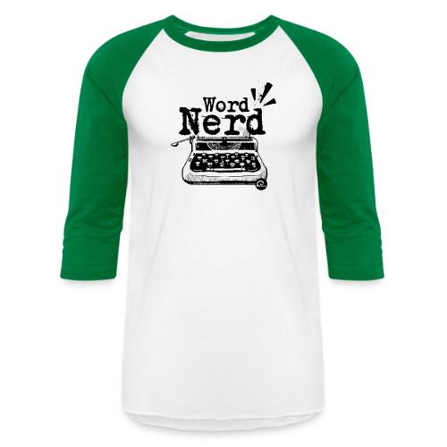 Word Nerd! (black) - Unisex Baseball T-Shirt