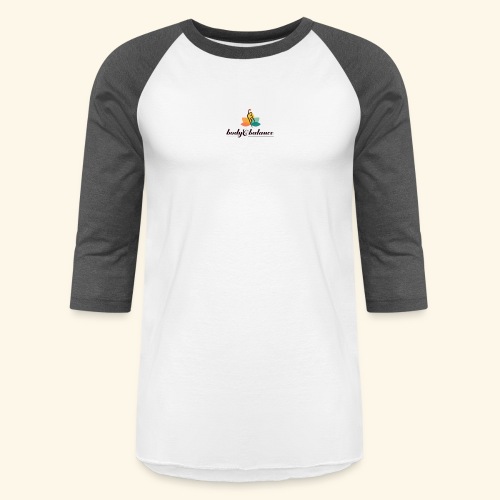 body and balance logo black text center - Unisex Baseball T-Shirt