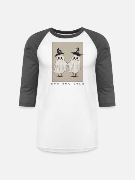 Boo Boo Crew - Unisex Baseball T-Shirt - white/charcoal