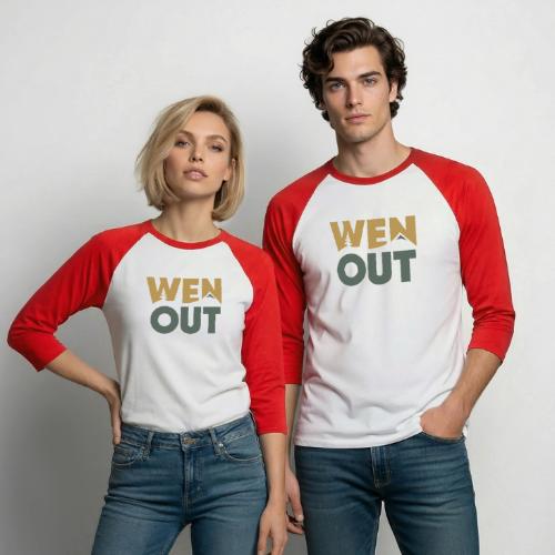 WenOut Logo (dark) - Unisex Baseball T-Shirt