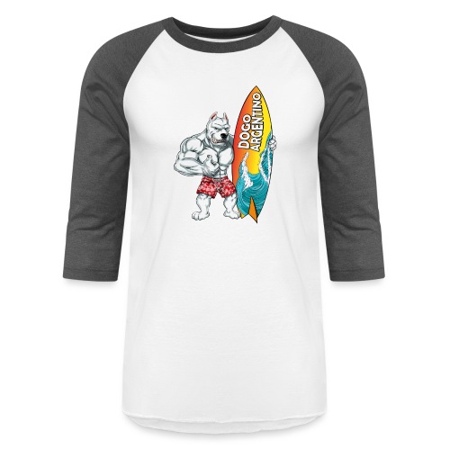 Dogo Argentino Surf - Unisex Baseball T-Shirt