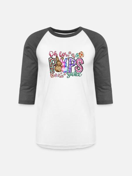 Oh For Poops Sake - Unisex Baseball T-Shirt - white/charcoal