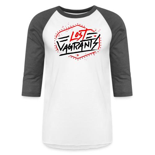 Lost Vagrants Black Text Logo - Unisex Baseball T-Shirt