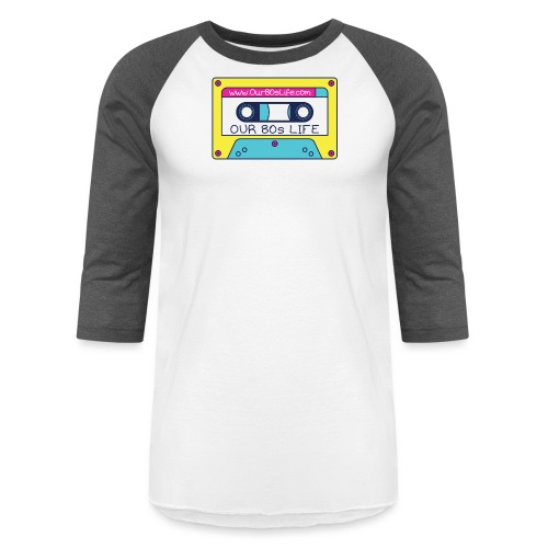 Our 80s Life Cassette Logo - Unisex Baseball T-Shirt