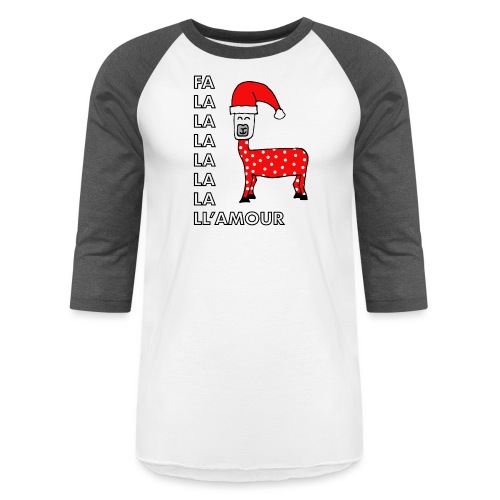 Christmas llama. - Unisex Baseball T-Shirt