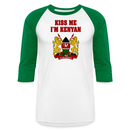 Kiss Me, I'm Kenyan - Unisex Baseball T-Shirt