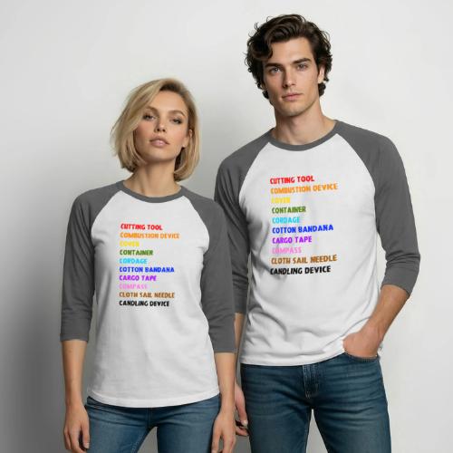 Bushcraft for All - Unisex Baseball T-Shirt