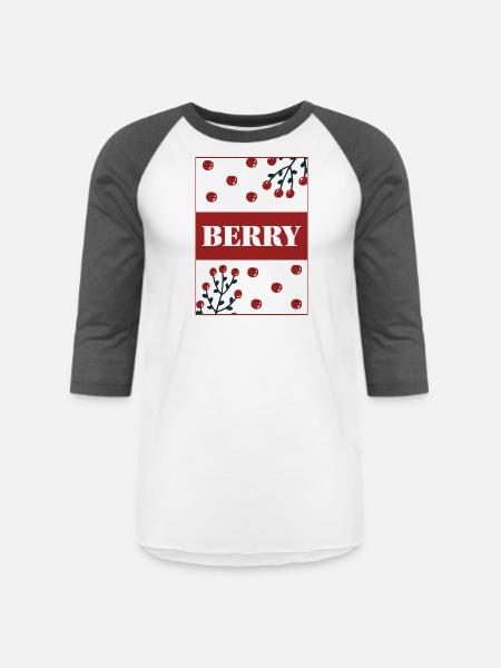 Berry - Unisex Baseball T-Shirt - white/charcoal