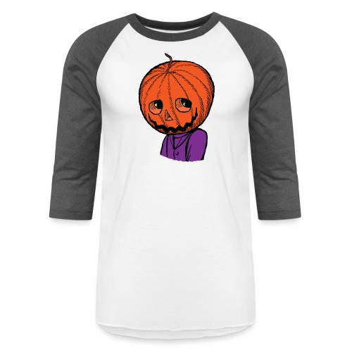 Pumpkin Head Halloween - Unisex Baseball T-Shirt