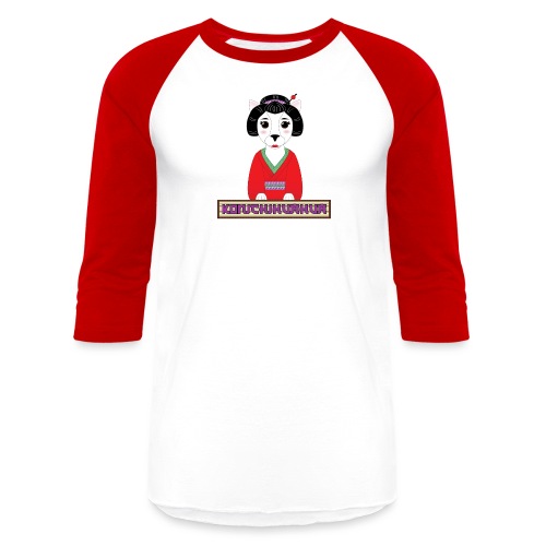Konichihuahua Japanese / Spanish Geisha Dog Red - Unisex Baseball T-Shirt