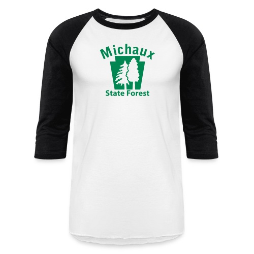Michaux State Forest Keystone (w/trees) - Unisex Baseball T-Shirt