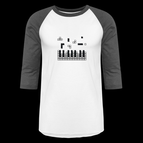 Hit the Brick Piano Keys - Unisex Baseball T-Shirt