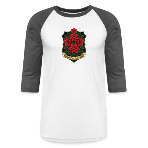 Poinsettia Crest T-Shirt - Unisex Baseball T-Shirt