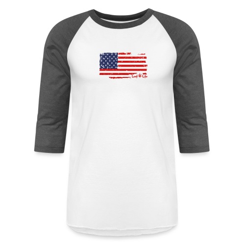 US Flag Leaf Life - Unisex Baseball T-Shirt