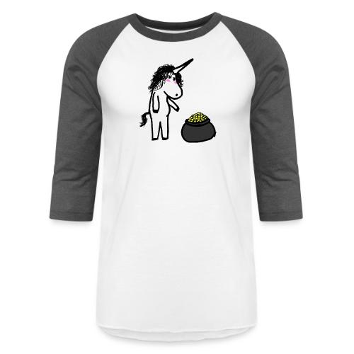 Unicorn receive gold - Unisex Baseball T-Shirt