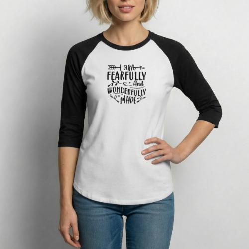 I Am Fearfully and Wonderfully Made Psalm - Unisex Baseball T-Shirt