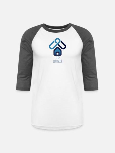 Go Home! - Unisex Baseball T-Shirt - white/charcoal