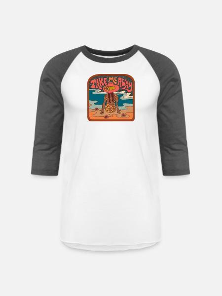 Take Me Away - Unisex Baseball T-Shirt - white/charcoal