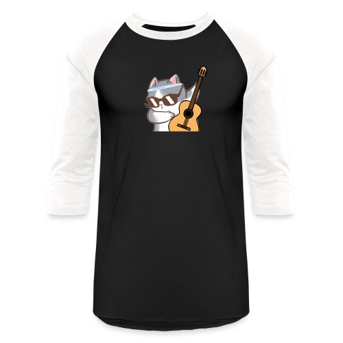 Cat Guitar T-Shirt - Unisex Baseball T-Shirt