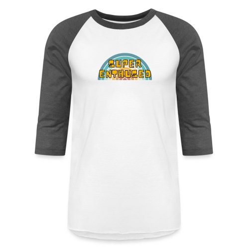 Super Enthused Retro Rainbow - Unisex Baseball T-Shirt