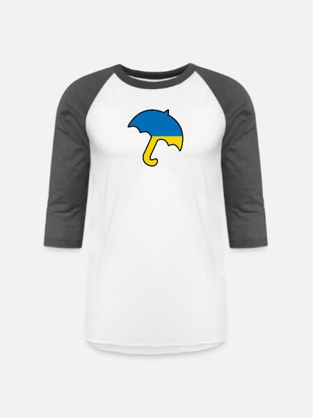 umbrella Ukraine - Unisex Baseball T-Shirt - white/charcoal