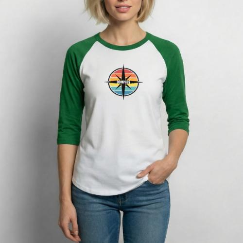 Compass Cooperative Logo - Unisex Baseball T-Shirt