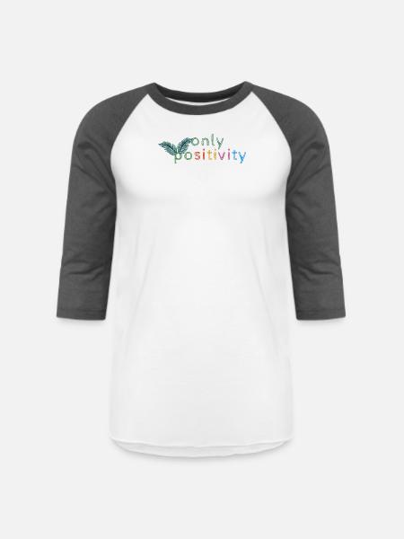 Only Positivity - Unisex Baseball T-Shirt - white/charcoal