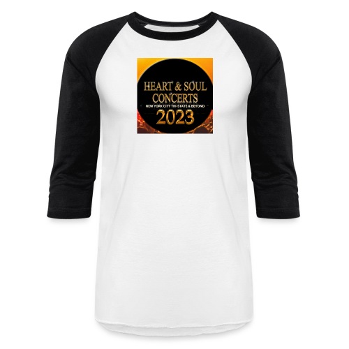 Heart & Soul Concerts brand Logo 2023 - Unisex Baseball T-Shirt