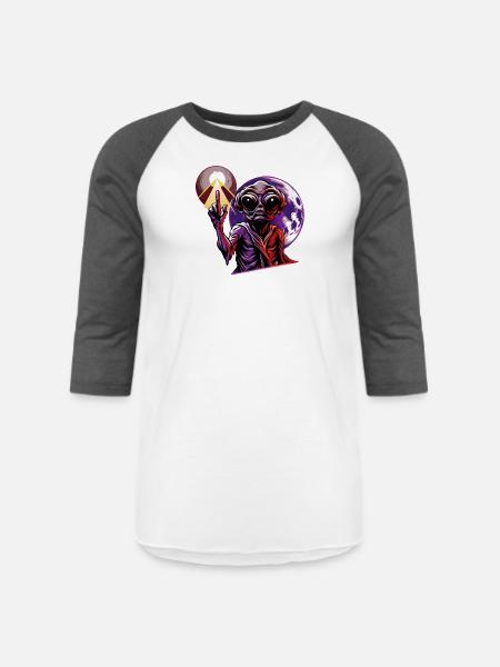 IlluminET48 - Unisex Baseball T-Shirt - white/charcoal