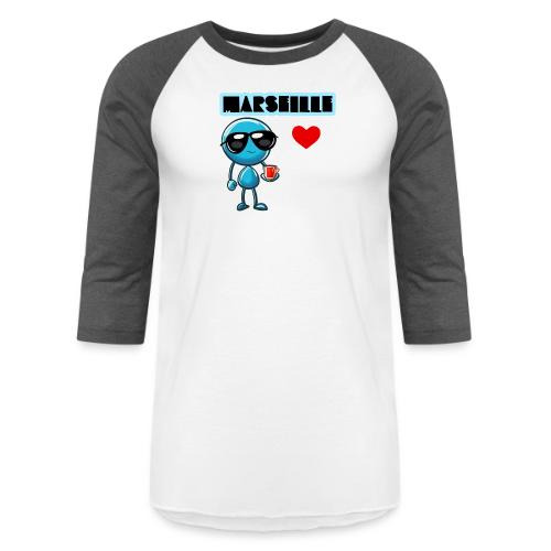Smoon City_Marseille - Unisex Baseball T-Shirt