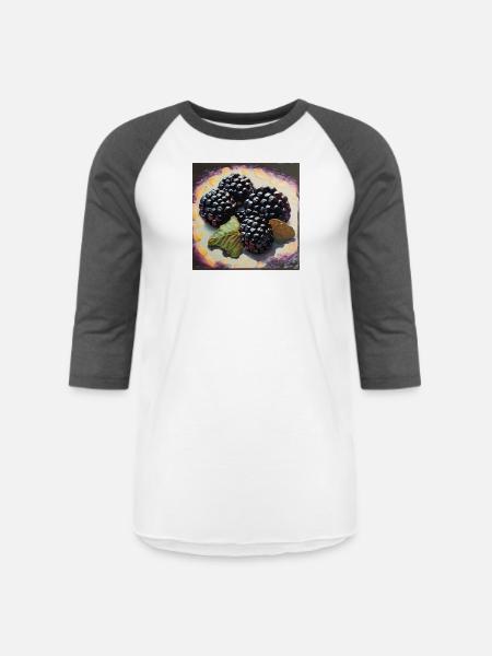 Berries and style - Unisex Baseball T-Shirt - white/charcoal