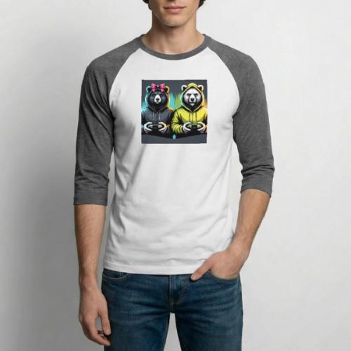 Gamer Bears - Unisex Baseball T-Shirt