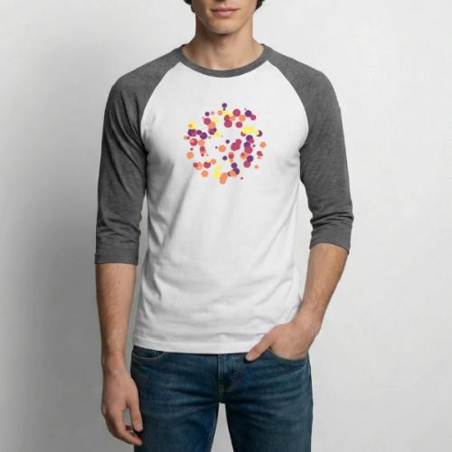 patrón de círculos abstractos - Unisex Baseball T-Shirt
