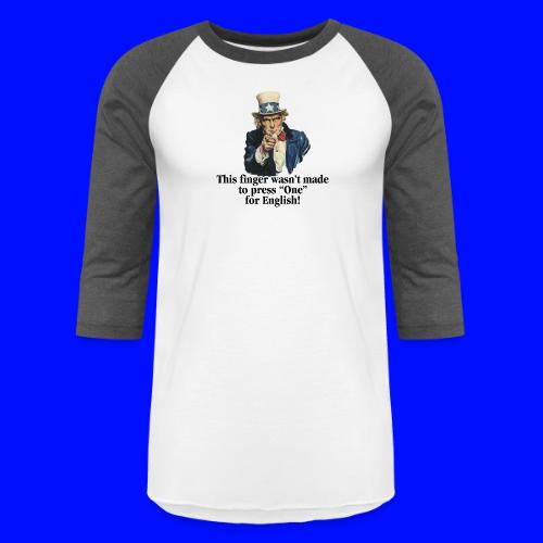 Uncle Sam - Finger - Unisex Baseball T-Shirt
