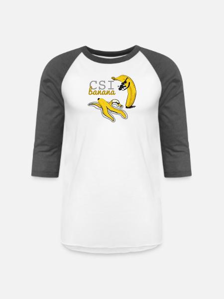 CSI BANANA - banana kill - Unisex Baseball T-Shirt - white/charcoal