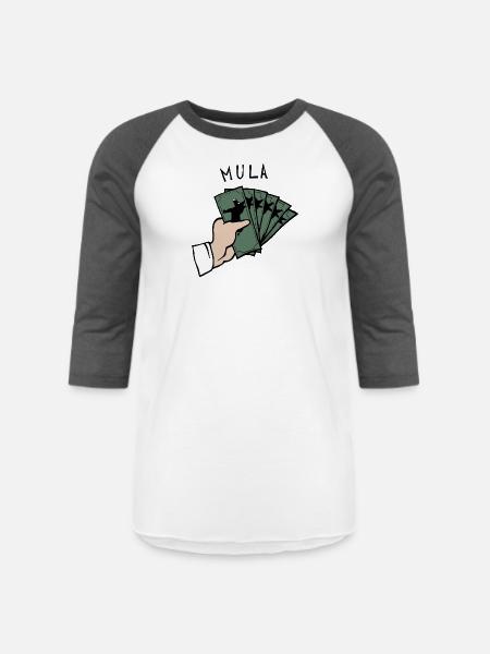 Mule Mula - Unisex Baseball T-Shirt - white/charcoal