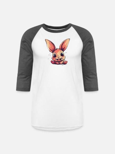 Cuteness Overload - Unisex Baseball T-Shirt - white/charcoal