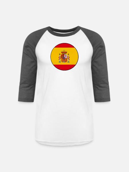 'España/Spain' - Unisex Baseball T-Shirt - white/charcoal