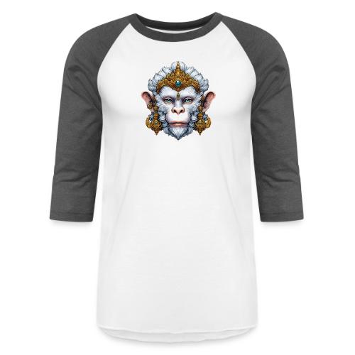 Thai Hanuman Monkey Deity Mask - Unisex Baseball T-Shirt