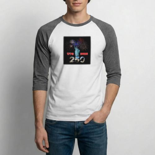 1776 - 2026 - 250 Years USA | Fireworks - Unisex Baseball T-Shirt