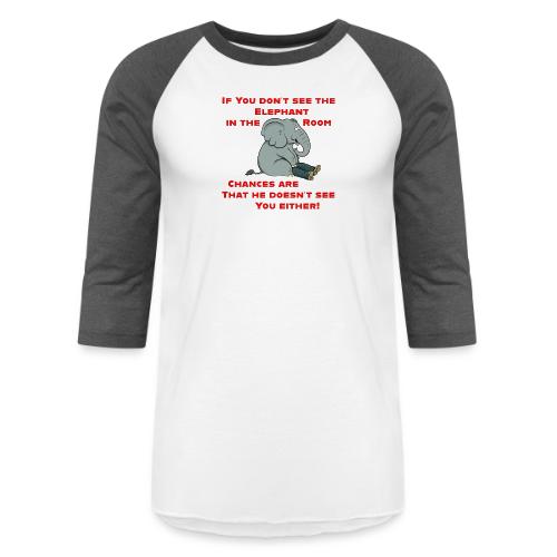 Elephant in the Room Meme - Unisex Baseball T-Shirt