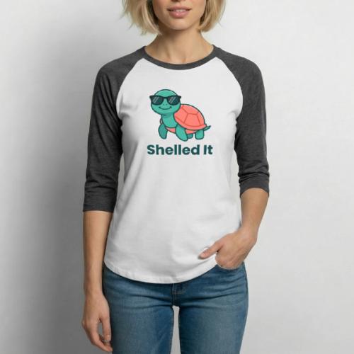 Funny Turtle Sunglasses Shelled It Cute Gift - Unisex Baseball T-Shirt