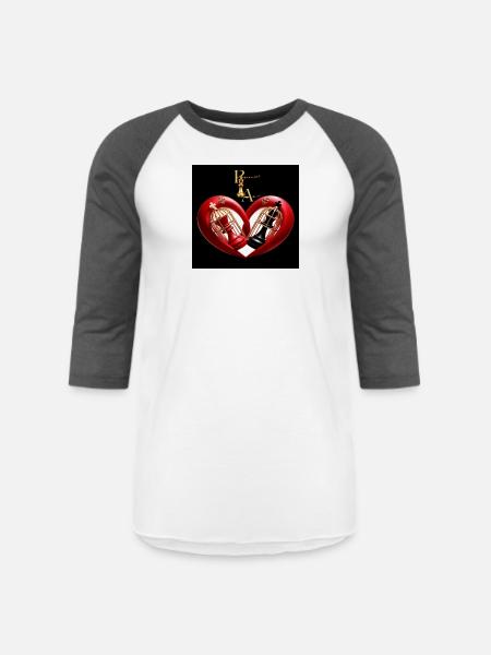 Love locked - Unisex Baseball T-Shirt - white/charcoal