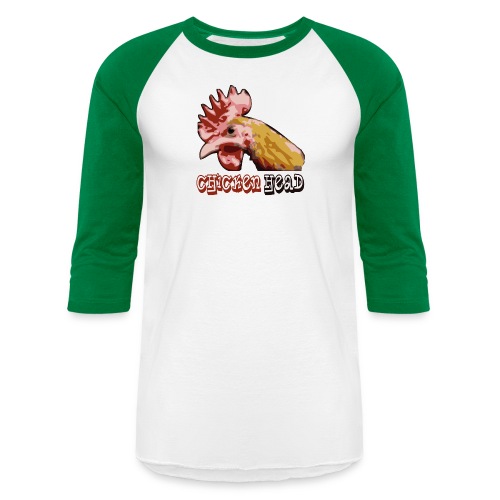 Funny Chicken Head T-shirt Design - Unisex Baseball T-Shirt